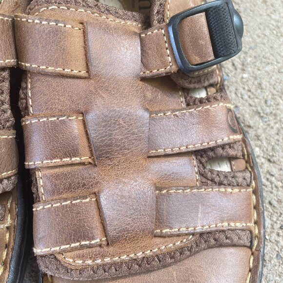 VINTAGE BORN GILA STYLE WOMEN'S SIZE 6 BROWN LEATHER STRAP COMFORT SANDALS - Picture 6 of 15